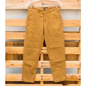American Eagle 09/17 Extreme Flex Slim Straight Bronze Khaki Pants Sz 26 X 28